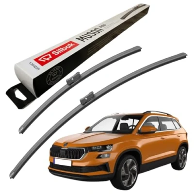 Image of Silbak Windscreen Wipers, for SKODA KAROQ (07/2017 12/2022) Wiper Blades, 650mm/450mm, Front Blades Set KAROQ, forSKODA