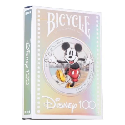 Image of Bicycle Disney Limited Edition 100 Year Anniversary Playing Cards Holographic Foil Features 20+ Iconic Characters