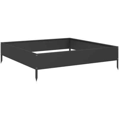 Image of vidaXL Garden Raised Bed Black 100x100x26 cm Steel