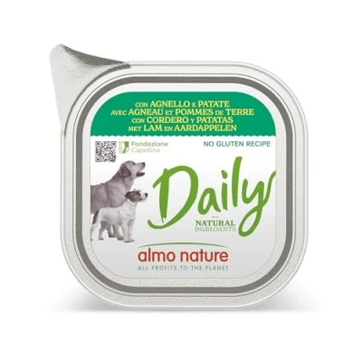 Image of almo nature Daily Menu Dog No Grain Pate with Lamb and Potatoes, 100 g, Pack of 32