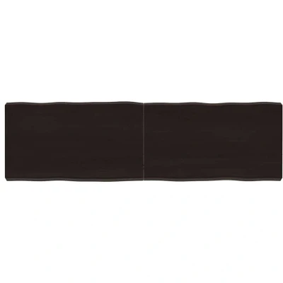 Image of vidaXL Table Top Dark Brown 140x40x(2 6) cm Treated Solid Wood Live Edge