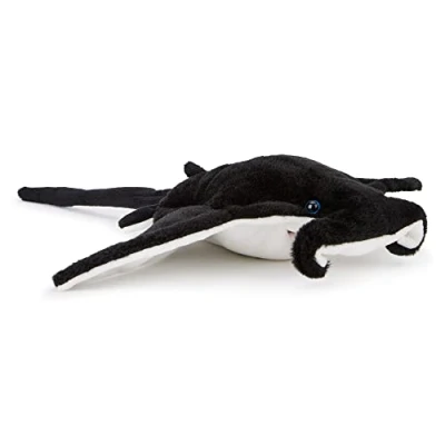 Image of Zappi Co Plush Children&#039;s Stuffed Soft Cuddly Toy Part of Safari Animals Collection, Perfect for Kids (33cm Depth)(Manta Ray)
