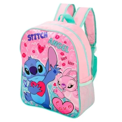 Image of Stitch Backpack Girls Kids Rucksack School Bag Character Carry Pink Adjustable Shoulder Straps Premium Travel Backpacks Lilo