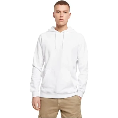 Image of Build Your Brand Men&#039;s Heavy Hoody Hooded Sweatshirt, White (White 00220), S