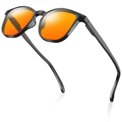 Image of SURFOU Blue Light Blocking Glasses, Gaming Anti Bluelight Eyewear, Computer Screen Block Ray Men Women, Glare Gamer Glassed Tinted Orange Glass Protection Vision Work Use