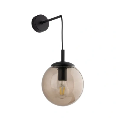 Image of Esme Globe Wall Lights Brown 1xE27