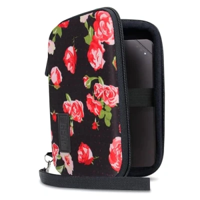 Image of USA Gear Portable WiFi Hotspot for Travel Carrying Case with Wrist Strap Compatible 4G LTE Wi Fi Mobile Hotspots from Verizon, Huawei, Velocity, Skyroam Solis, GlocalMe, Netgear Floral
