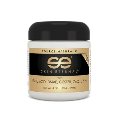 Image of Source Naturals Skin Eternal Cream, with Lipoic Acid, DMAE, C Ester &amp; CoQ10, 4 oz (113.4 g)