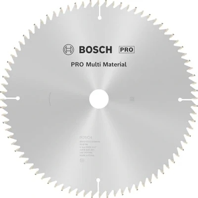 Image of Bosch 1x PRO Multi Material Circular Saw Blade for Corded Mitre Saws (for Aluminium, Plastics, Ø mm, Professional Accessory Saw)