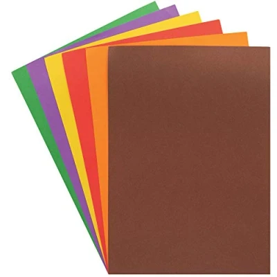 Image of Baker Ross AX392 A4 Autumn Colours Card and Paper Pack of 100, Value Creative Art Supplies for Kids, Christmas Crafts Decorations.