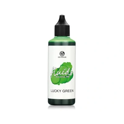 Image of Octopus 100 ml Fluids Alcohol Ink LUCKY green for fluid art and resin,