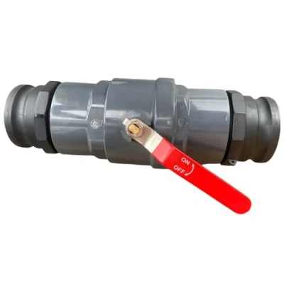 Image of 3 Inch Full Flow Lever Valve with Camlock Type F Fittings for Layflat Drainage/Irrigation Hose