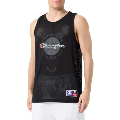 Image of Champion Men&#039;s Legacy Modern Basketball S/L Tank Top, Black, M
