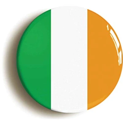 Image of Ozorath IRELAND BADGE BUTTON PIN (Size is 1inch/25mm diameter) ÉIRE IRISH FLAG TRICOLOUR