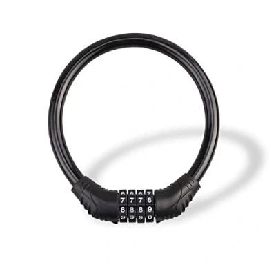 Image of Bike Lock, Heavy Duty Cable Bicycle High Security 4 Digits Codes Cycling Chain Locks, Combination Lock for Mountain Scooter Electric Vehicles Gate Fence Motorbike