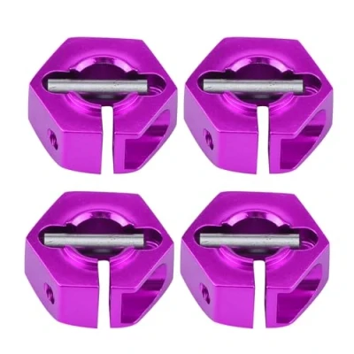 Image of Wheel Hex Hub Adapters, 12mm Universal Adapter for HSP Sakura 1/10 Scale RC Car(6mm, Purple)