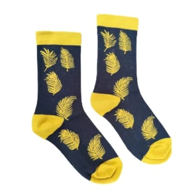 Image of JOYA Luxurious Bamboo Socks UK 4 7 EU 36 40 Gold Leaf