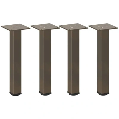 Image of vidaXL Coffee Table Legs 4 pcs Natural Steel 30 32 cm