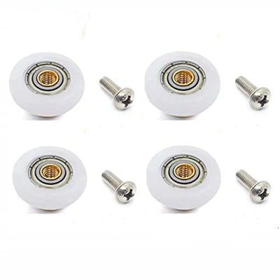 Image of 4 Sets Shower Door Rollers Runners Wheels Replacement Part Bathroom Glass Runner Sliding Roller Wheel 19mm x 5mm