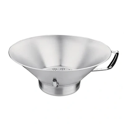 Image of Vogue Potato Chip Drainer, Stainless Steel, Size: 176(H)x 413(Dia)mm, Collects Oil in Bottom for Safe Disposal, Commercial &amp; Home Kitchen Use, E712