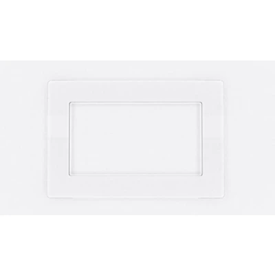 Image of Focus Plastics DOUBLE LIGHT SWITCH SOCKET COLOURED ACRYLIC SURROUND FINGER PLATE HUGE COLOUR CHOICE (Clear)