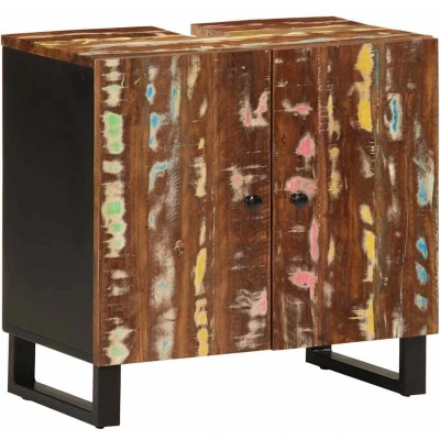 Image of vidaXL Sink Cabinet 62x33x58 cm Solid Wood Reclaimed and Engineered