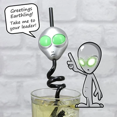 Image of Talking LED Alien Message Straw