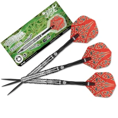 Image of Warrior Taiaha Steel Tip Dart Set 90% Tungsten Barrels 28gm