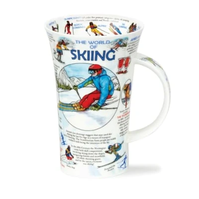 Image of Dunoon Glencoe 0.5 Litre Fine Bone China Mug World of Skiing
