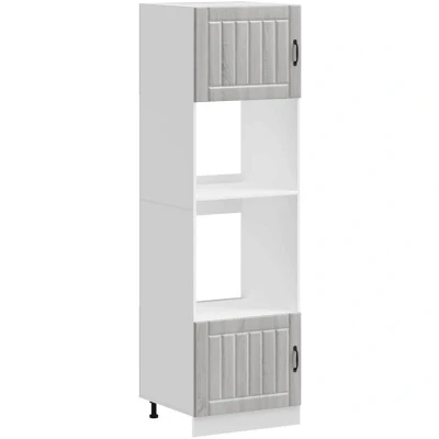 Image of vidaXL Oven Cabinets Kalmar Grey Sonoma Engineered Wood 60x57x207 cm Modern Kitchen Solution