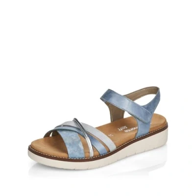 Image of Rieker Women&#039;s Remonte Damen D2058 Sandalen Sandal, Blau, 4 UK