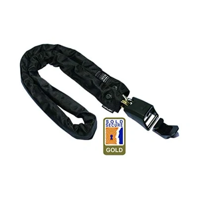Image of Hiplok Unisex&#039;s Homie Stay at Home Chain Bicycle Lock, Black, 10 mm x 150 cm