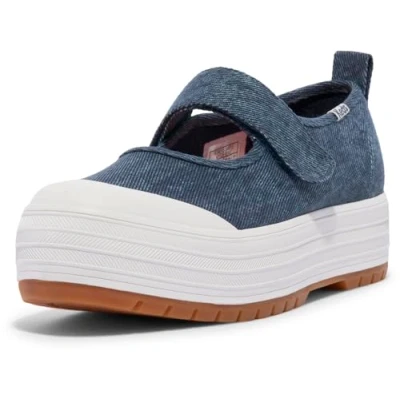 Image of Keds Women&#039;s Mary Jane Flat, Denim, 7 UK