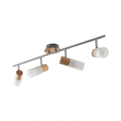 Image of Lindby Christoph wooden spotlight, 4 bulb