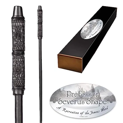 Image of The Noble Collection Professor Severus Snape Character Wand 13in (33.5cm) Harry Potter With Name Tag Film Set Movie Props Wands