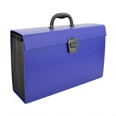 Image of Rapesco 1553 Expanding Box File Document Organiser 19 Pocket, A4+, Blue