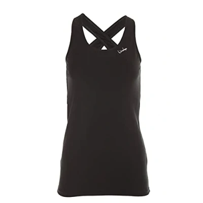 Image of Winshape WVR32 Women&#039;s Functional Tank Top with Open Drop Back Design, All Fit Style, Fitness Leisure Sports Yoga Workout, Womens, SCHWARZ S, Black, S