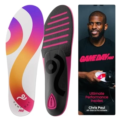 Image of MOVE Game Day Pro Ultimate Performance Sports Insoles for Basketball, Golf, Volleyball, Football, Tennis, Athletics, Baseball, Running, Active Lifestyle, Injury Protection and Recovery (UK 13 13.5)
