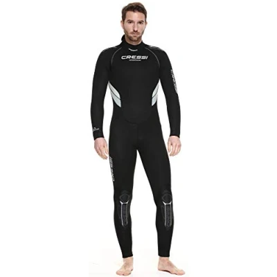 Image of Cressi Men&#039;s Castoro Monopiece 5mm Men s Modular Diving Wetsuit, Black/Grey/Silver, L 4 UK