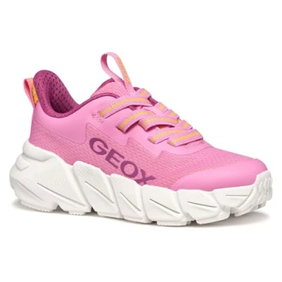 Image of Geox Flexyper FAST GIRL Trainers for kids, Size: 10K, Pink/yellow Textile/synthetics