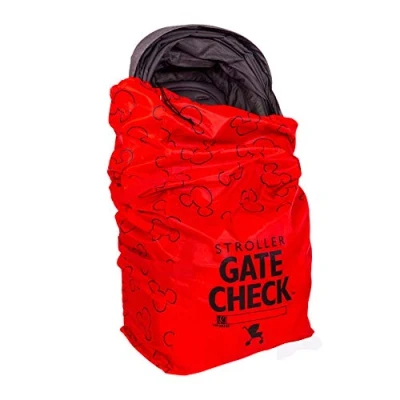 Image of Disney Baby by J.L. Childress Gate Check Air Travel Bag for Single &amp; Double Strollers, Red