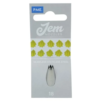 Image of PME NZ1B JEM Drop Flower Piping Nozzle no. 1B, Silver