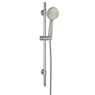 Image of WENKO Young Shower Set 66 cm Brushed Stainless Steel Head with 3 Functions Hose 150 Suitable for Instantaneous Water Heaters Universal Connection ½ Inch Silver Matt