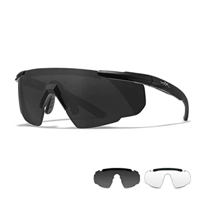 Image of Wiley X │ Saber Advanced Safety Glasses Men Shooting Tactical Military Airsoft Sport Sunglasses Perfect for Running Biking Outdoor Hiking