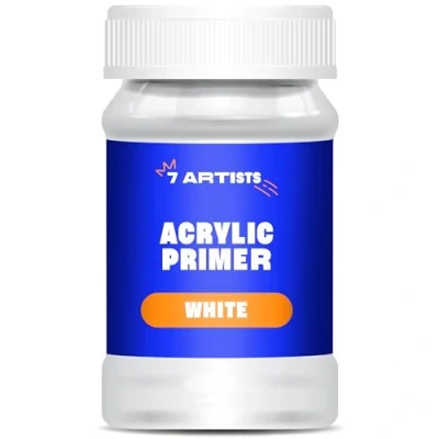Image of 7 Artists Acrylic Primer White 100 ml Gesso for Painting Acrylic, Oil Canvas Art