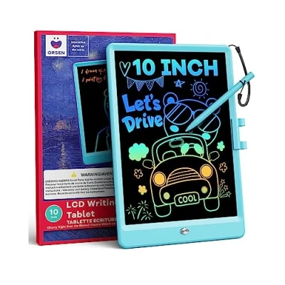 Image of ORSEN Kids Toys LCD Writing Tablet 10 Inch, Magnetic Drawing Board for 3 4 5 6 7 8 Year Old Girls Boys Doodle Board, Educational Sensory Pad Easter, Halloween, Birthday Gifts (Blue)