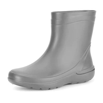 Image of Ladeheid Women&#039;s EVA Lightweight Wellington Boots Rainy Wellies Rain LA CA 07 (Grey, 7.5 UK)