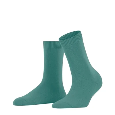 Image of FALKE Women&#039;s Cosy Wool W SO Viscose Cashmere Plain 1 Pair Socks, Green (Fjord 7475) new eco friendly, 2.5 5