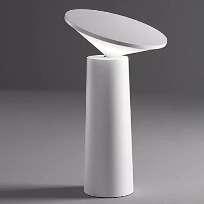 Image of ACMHNC Cordless LED Table lamp Battery Powered Touch Dimmable Desk USB Rchargable Modern Cylinder Bedroom Reading Book Light Portable for Indoor&amp; Outdoor,Restaurant,Terrace,White