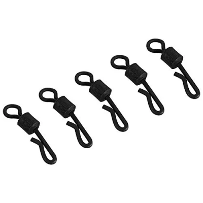 Image of Dilwe Quick Change Swivels, 25pcs Q shaped Fishing Tackle Swivels Carp Terminal Accessory, UK Size 8